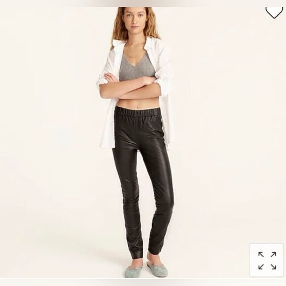 J. Crew Pants - J.Crew Collection Leather leggings 00